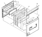 Kenmore 6654438911 electric oven door diagram