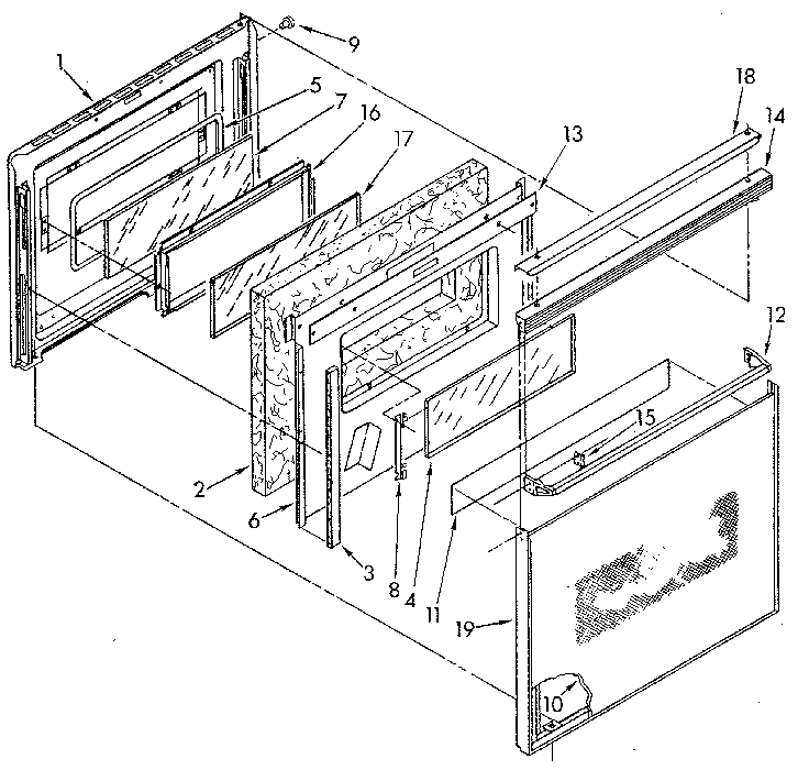Electric oven door