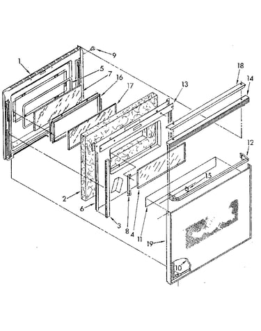 Electric oven door