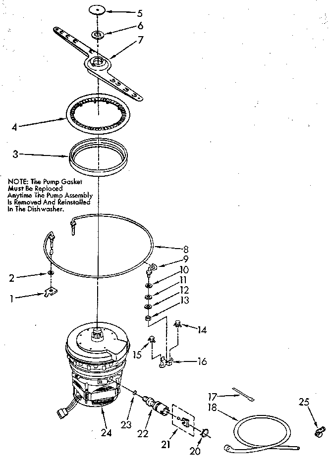 Heater, pump and lower sprayarm