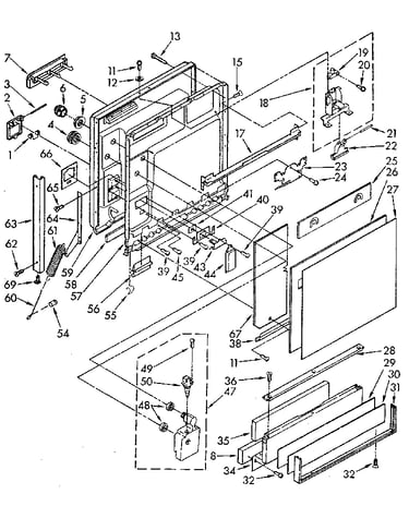 Door and toe panel