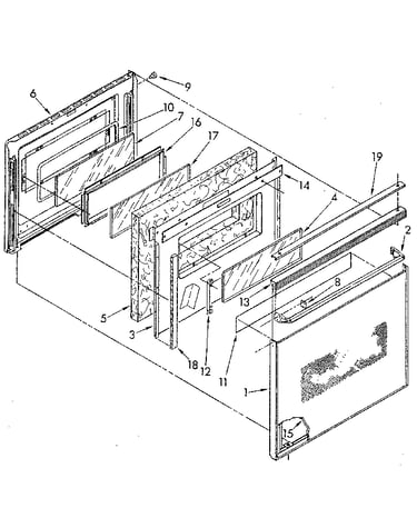 Upper oven door