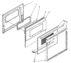 Kenmore 6654428911 lower oven door diagram
