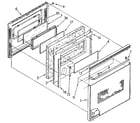 Kenmore 6654428991 upper oven door diagram