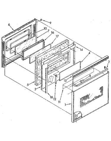 Upper oven door