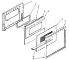 Kenmore 6654428991 lower oven door diagram