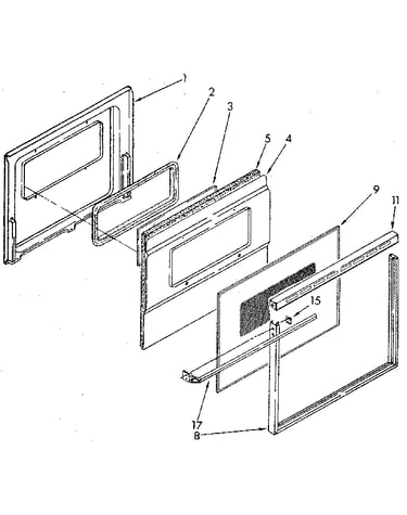 Lower oven door