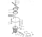 Kenmore 6651660591 heater, pump and lower sprayarm diagram