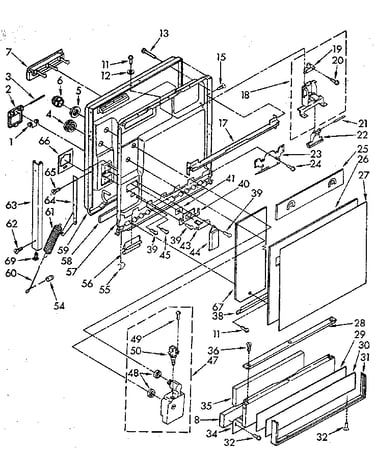 Door and toe panel
