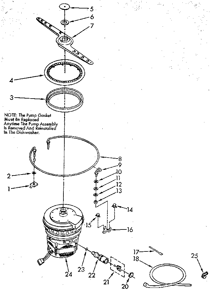 HEATER, PUMP AND LOWER SPRAYARM