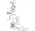 Kenmore 6651690191 heater, pump and lower sprayarm diagram