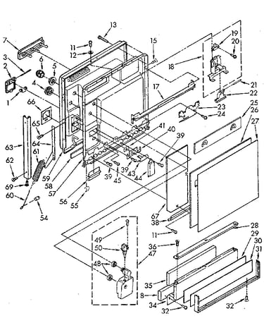 Door and toe panel