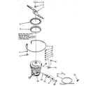 Kenmore 6651690190 heater, pump and lower sprayarm diagram