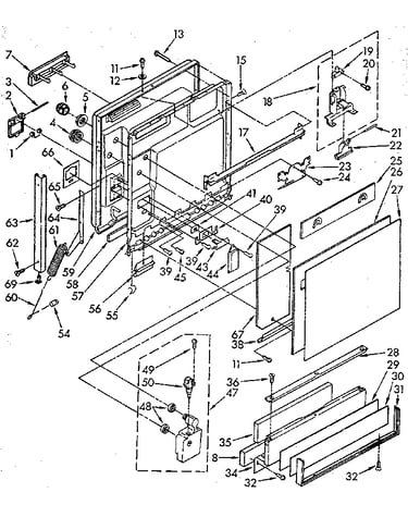 Door and toe panel