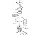Kenmore 6651770591 heater, pump and lower sprayarm diagram
