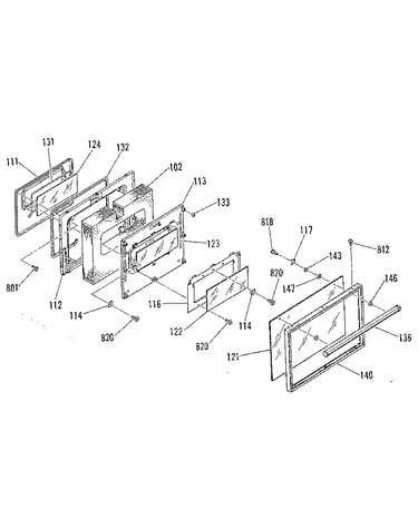 Oven door section