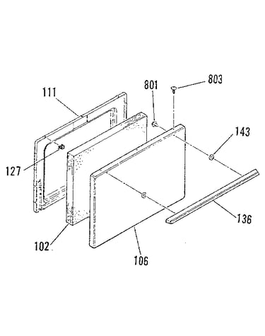 Oven door section
