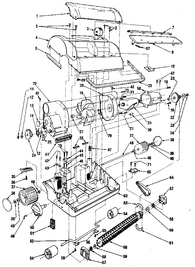 Nozzle and motor assembly
