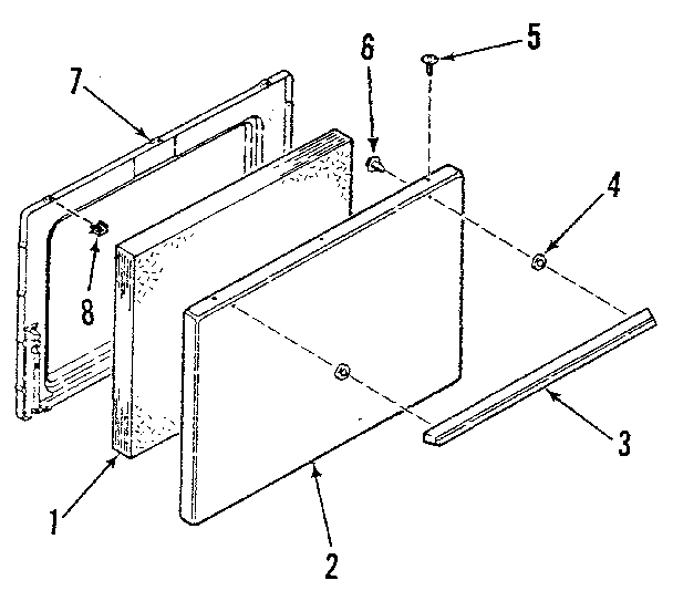 Oven door section