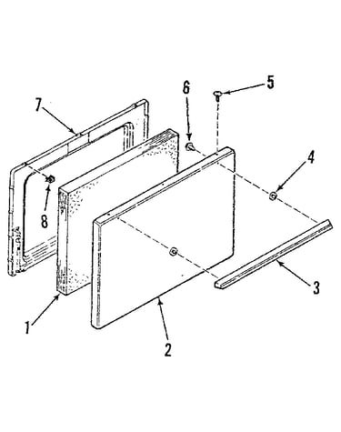 Oven door section