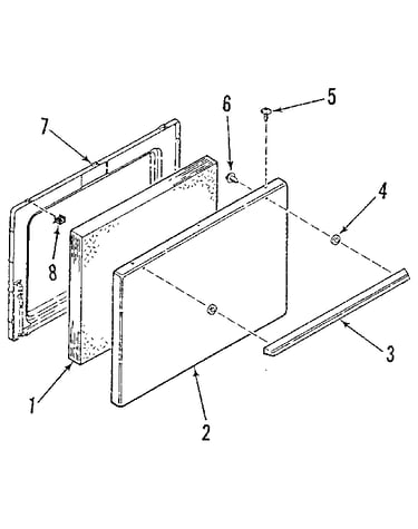 Oven door section
