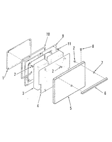 Oven door section