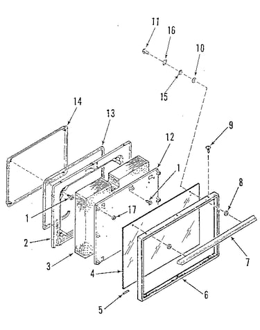 Oven door section