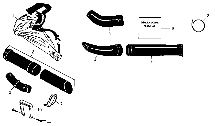 VACUUM TUBE/BLOWER TUBE ASS'Y.