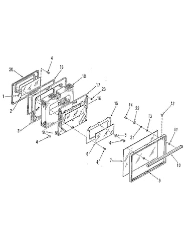 Oven door section