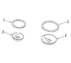 Kenmore 911455881A opt porcelain pan & chrome ring kit no. 8068400 diagram