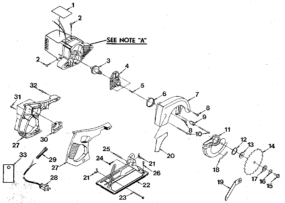 Base and blade assembly