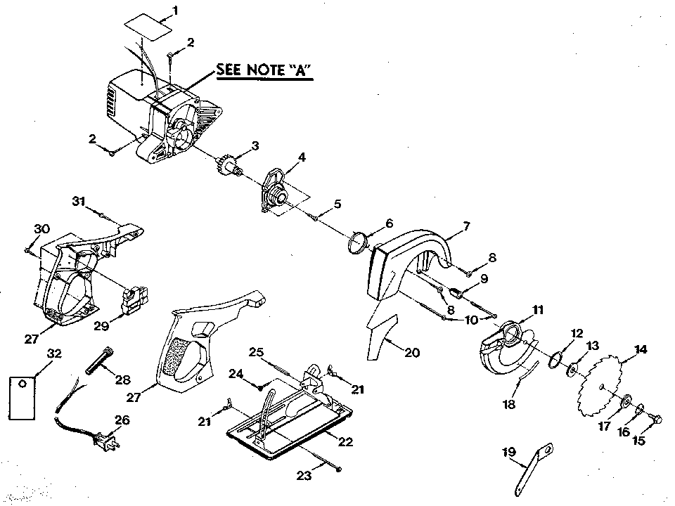 Base and blade assembly