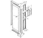 Kenmore 1069507981 refrigerator door handle and trim diagram