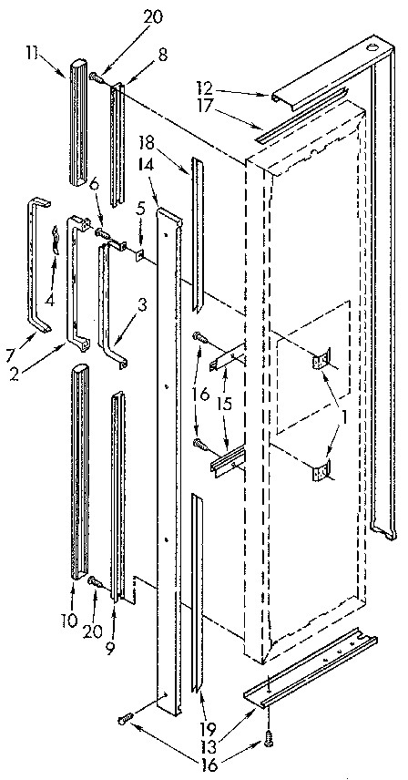 FREEZER DOOR HANDLE AND TRIM