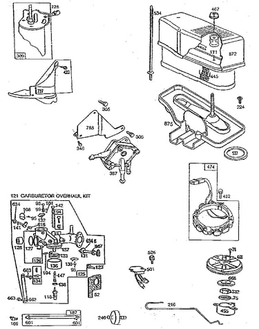 Carburetor and air cleaner assembly