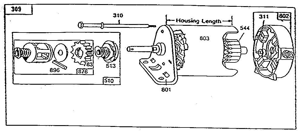 Motor and drive assembly