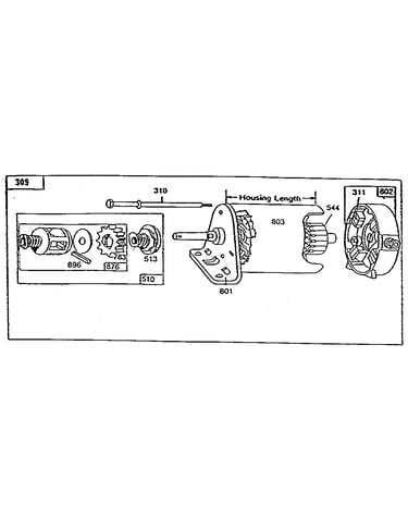 Motor and drive assembly