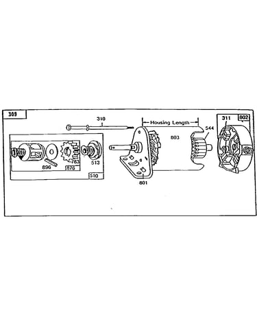 Motor and drive assembly