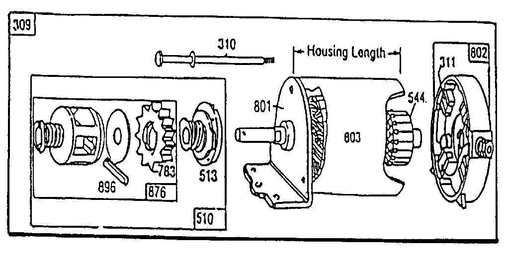 Motor and drive assembly