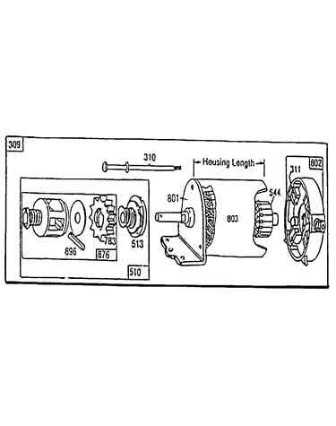 Motor and drive assembly