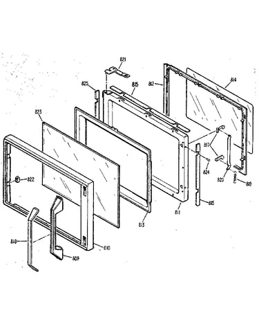 Microwave oven door