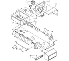 Kenmore 1069507921 motor and ice container diagram