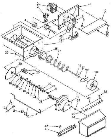 Motor and ice container