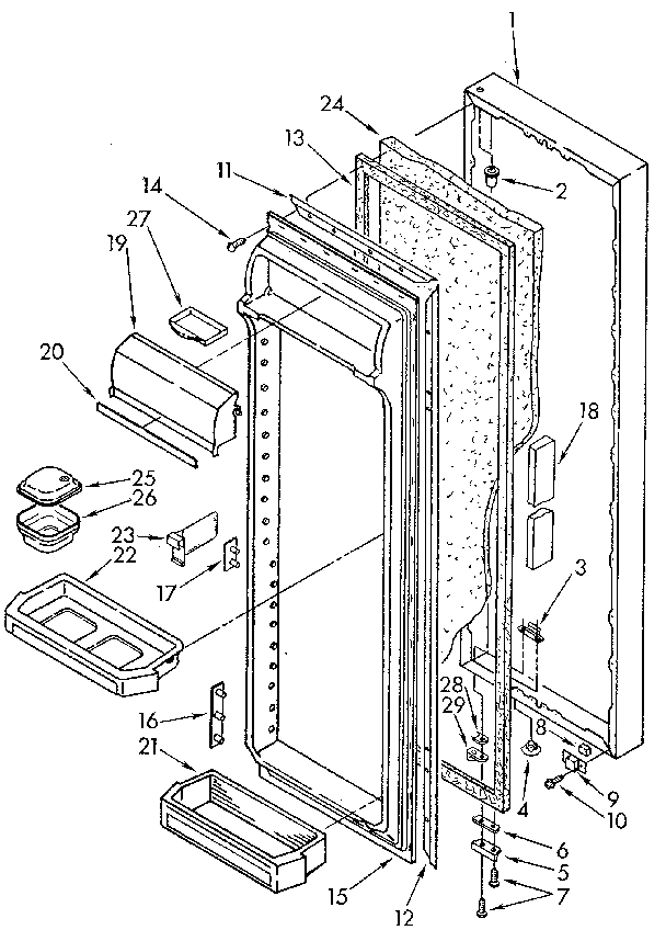 Refrigerator door