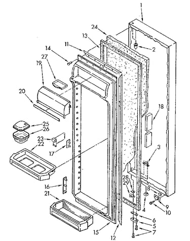 Refrigerator door