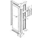 Kenmore 1069507921 refrigerator door handle and trim diagram