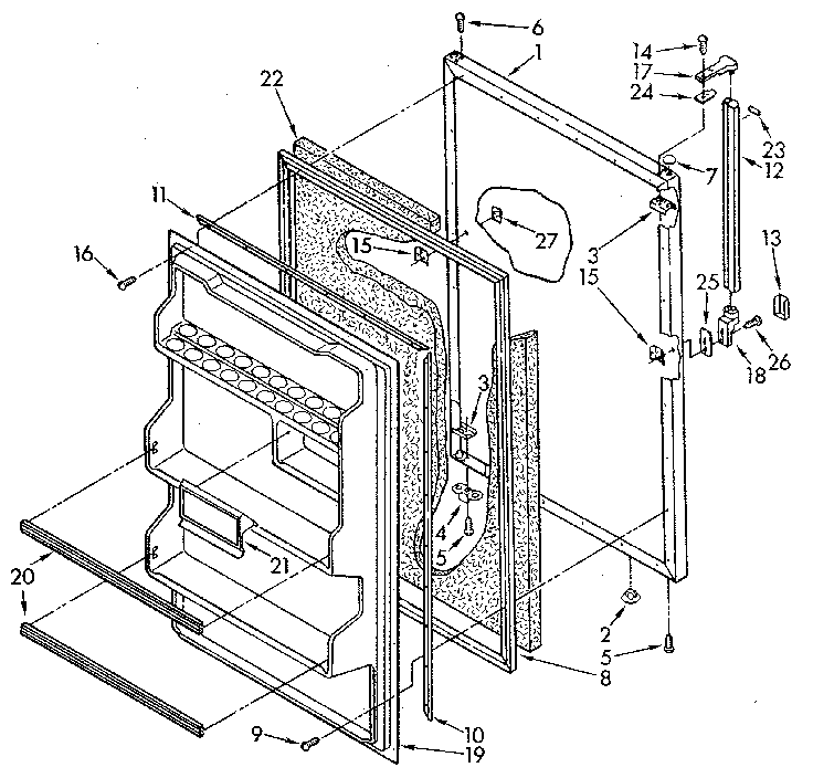 Refrigerator door