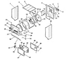 Kenmore 41799464800 dryer-cabinet, drum, heater diagram