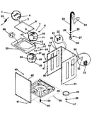 Washer-cabinet, top panel, base