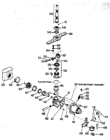 Motor and pump assembly